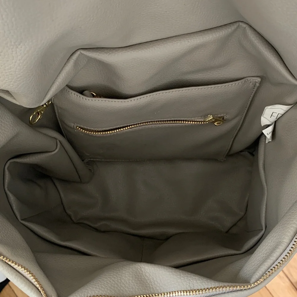Fawn Design Faux Leather Diaper Backpack Bag Original with‎ changing pad